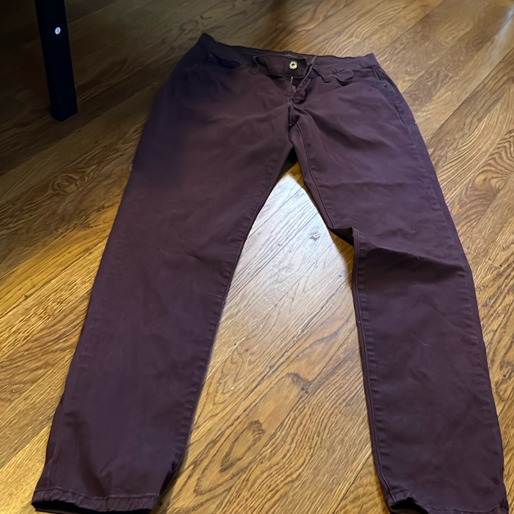 James jeans. Size 29. Dark Maroon color.